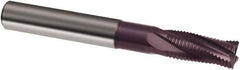 Guhring - 3/8", 7/8" LOC, 3/8" Shank Diam, 3" OAL, 4 Flute, Solid Carbide Square End Mill - Single End, FIREX Finish, Spiral Flute, 20° Helix, Right Hand Cut, Right Hand Flute, Series 3190 - Apex Tool & Supply