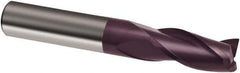 Guhring - 7/16", 1" LOC, 7/16" Shank Diam, 2-3/4" OAL, 3 Flute, Solid Carbide Square End Mill - Single End, FIREX Finish, Spiral Flute, 30° Helix, Right Hand Cut, Right Hand Flute, Series 3170 - Apex Tool & Supply