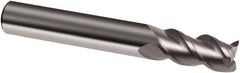 Guhring - 9.5mm, 19mm LOC, 9.5mm Shank Diam, 72mm OAL, 3 Flute, Solid Carbide Square End Mill - Single End, Uncoated, Spiral Flute, 45° Helix, Right Hand Cut, Right Hand Flute, Series 3203 - Apex Tool & Supply