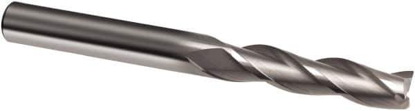 Guhring - 10mm, 40mm LOC, 10mm Shank Diam, 100mm OAL, 3 Flute, Solid Carbide Square End Mill - Single End, Uncoated, Spiral Flute, 30° Helix, Right Hand Cut, Right Hand Flute, Series 3314 - Apex Tool & Supply