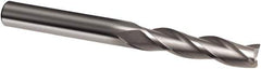 Guhring - 10mm, 40mm LOC, 10mm Shank Diam, 100mm OAL, 3 Flute, Solid Carbide Square End Mill - Single End, Uncoated, Spiral Flute, 30° Helix, Right Hand Cut, Right Hand Flute, Series 3314 - Apex Tool & Supply