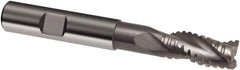 Guhring - 10mm, 22mm LOC, 10mm Shank Diam, 80mm OAL, 3 Flute, Solid Carbide Square End Mill - Single End, Uncoated, Spiral Flute, 29/30/31° Helix, Centercutting, Right Hand Cut, Right Hand Flute, Series 3471 - Apex Tool & Supply