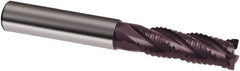 Guhring - 10mm, 30mm LOC, 10mm Shank Diam, 80mm OAL, 4 Flute, Solid Carbide Square End Mill - Single End, FIREX Finish, Spiral Flute, 30/32° Helix, Centercutting, Right Hand Cut, Right Hand Flute, Series 3509 - Apex Tool & Supply
