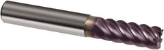 Guhring - 6mm, 13mm LOC, 6mm Shank Diam, 57mm OAL, 6 Flute, Solid Carbide Square End Mill - Single End, FIREX Finish, Spiral Flute, 45° Helix, Right Hand Cut, Right Hand Flute, Series 3563 - Apex Tool & Supply