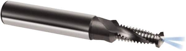 Guhring - M10x1.50 Metric, 0.3346" Cutting Diam, 2 Flute, Solid Carbide Helical Flute Thread Mill - Internal Thread, 22.5mm LOC, 80mm OAL, 12mm Shank Diam - Apex Tool & Supply