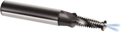 Guhring - M10x1.50 Metric, 0.3346" Cutting Diam, 2 Flute, Solid Carbide Helical Flute Thread Mill - Internal Thread, 22.5mm LOC, 80mm OAL, 12mm Shank Diam - Apex Tool & Supply
