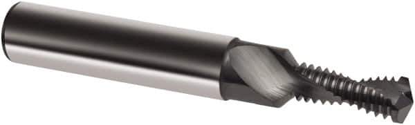 Guhring - M10x2.00 Metric, 0.3346" Cutting Diam, 2 Flute, Solid Carbide Helical Flute Thread Mill - Internal Thread, 22.5mm LOC, 80mm OAL, 12mm Shank Diam - Apex Tool & Supply