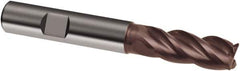Guhring - 12mm, 26mm LOC, 12mm Shank Diam, 83mm OAL, 4 Flute, Solid Carbide Square End Mill - Single End, Nano-A Finish, Spiral Flute, 36/38° Helix, Centercutting, Right Hand Cut, Right Hand Flute, Series 3803 - Apex Tool & Supply