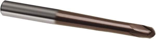 Guhring - 2mm, 3mm LOC, 6mm Shank Diam, 80mm OAL, 2 Flute, Solid Carbide Square End Mill - Single End, TiAlN Finish, Spiral Flute, 30° Helix, Right Hand Cut, Right Hand Flute, Series 3849 - Apex Tool & Supply