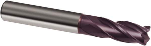 Guhring - 1", 2-1/4" LOC, 1" Shank Diam, 5" OAL, 6 Flute, Solid Carbide Square End Mill - Single End, Super-A Finish, Spiral Flute, 30° Helix, Right Hand Cut, Right Hand Flute, Series 3852 - Apex Tool & Supply