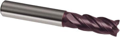Guhring - 20mm, 38mm LOC, 20mm Shank Diam, 104mm OAL, 4 Flute, Solid Carbide Square End Mill - Single End, FIREX Finish, Spiral Flute, 35/38° Helix, Centercutting, Right Hand Cut, Right Hand Flute, Series 3872 - Apex Tool & Supply