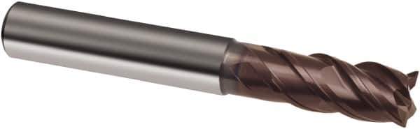 Guhring - 12mm, 26mm LOC, 12mm Shank Diam, 83mm OAL, 4 Flute, Solid Carbide Square End Mill - Single End, TiAlN Finish, Spiral Flute, 40/42° Helix, Centercutting, Right Hand Cut, Right Hand Flute, Series 3895 - Apex Tool & Supply