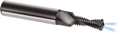 Guhring - 1/4-28 UNF, 0.2165" Cutting Diam, 2 Flute, Solid Carbide Helical Flute Thread Mill - Internal Thread, 1/2" LOC, 62mm OAL, 8mm Shank Diam - Apex Tool & Supply