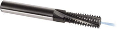 Guhring - #10-24 UNC, 0.1339" Cutting Diam, 3 Flute, Solid Carbide Helical Flute Thread Mill - Internal Thread, 7/16" LOC, 54mm OAL, 6mm Shank Diam - Apex Tool & Supply