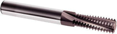 Guhring - #10-32 UNF, 0.15" Cutting Diam, 3 Flute, Solid Carbide Helical Flute Thread Mill - Internal Thread, 29/64" LOC, 2-1/2" OAL, 1/4" Shank Diam - Apex Tool & Supply