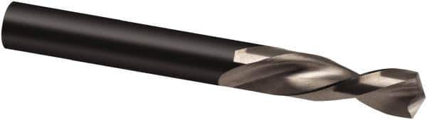 Guhring - 5/8" 130° Parabolic Flute High Speed Steel Screw Machine Drill Bit - Bright Finish, Left Hand Cut, 58mm Flute Length, 115mm OAL, Cone Relief Point, Straight Shank - Apex Tool & Supply