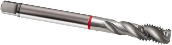 Guhring - M22x1.50 Metric Fine 5 Flute 6H Modified Bottoming Spiral Flute Tap - Cobalt, Bright Finish, 125mm OAL, Right Hand Flute, Right Hand Thread, D6/D7, Series 835 - Apex Tool & Supply