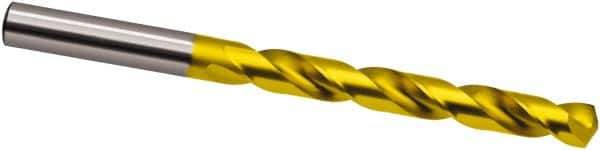 Guhring - 8.4mm 130° Cobalt Jobber Drill - TiN Finish, Right Hand Cut, Spiral Flute, 117mm OAL, Cone Relief Point - Apex Tool & Supply