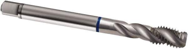 Guhring - #3-56 UNF 3 Flute 2B Modified Bottoming Spiral Flute Tap - Cobalt, Bright Finish, 50mm OAL, Right Hand Flute, Right Hand Thread, H2/H3, Series 2867 - Exact Industrial Supply
