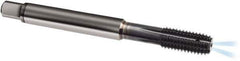 Guhring - M6x1.00 Metric 6HX D8/D9 Thread Limit Modified Bottoming Thread Forming Tap - Solid Carbide, TiCN Finish, 80mm OAL, Series 1927 - Apex Tool & Supply