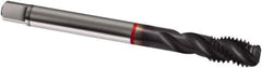 Guhring - M30x3.00 Metric 5 Flute 6H Modified Bottoming Spiral Flute Tap - Cobalt, TiCN Finish, 180mm OAL, Right Hand Flute, Right Hand Thread, D7/D8, Series 1917 - Apex Tool & Supply