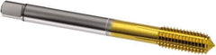 Guhring - 1/2-20 UNF 2BX H8/H9 Thread Limit Modified Bottoming Thread Forming Tap - Cobalt, TiN Finish, 100mm OAL, Series 1585 - Apex Tool & Supply