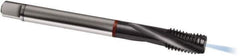 Guhring - M10x1.00 Metric Fine 4 Flute 6HX Modified Bottoming Spiral Flute Tap - Cobalt, TiCN Finish, 90mm OAL, Right Hand Flute, Right Hand Thread, D4/D5, Series 1200 - Apex Tool & Supply