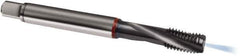 Guhring - M6x1.00 Metric 3 Flute 6HX Modified Bottoming Spiral Flute Tap - Cobalt, TiCN Finish, 80mm OAL, Right Hand Flute, Right Hand Thread, D4/D5, Series 1188 - Apex Tool & Supply