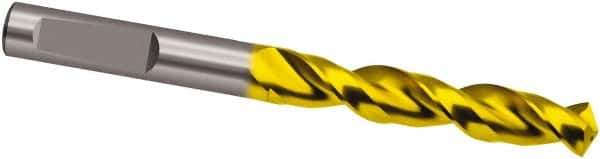 Guhring - 15/32" 130° Cobalt Jobber Drill - TiN Finish, Right Hand Cut, Parabolic Flute, 118mm OAL, Cone Relief Point - Apex Tool & Supply