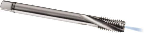 Guhring - M18x1.50 Metric Fine 4 Flute 6H Modified Bottoming Spiral Flute Tap - Solid Carbide, Bright Finish, 110mm OAL, Right Hand Flute, Right Hand Thread, D4/D5, Series 978 - Apex Tool & Supply