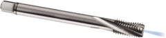 Guhring - M12x1.50 Metric Fine 3 Flute 6H Modified Bottoming Spiral Flute Tap - Solid Carbide, Bright Finish, 100mm OAL, Right Hand Flute, Right Hand Thread, D5/D6, Series 978 - Apex Tool & Supply