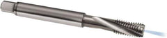 Guhring - M8x1.25 Metric 3 Flute 6H Modified Bottoming Spiral Flute Tap - Solid Carbide, Bright Finish, 90mm OAL, Right Hand Flute, Right Hand Thread, D4/D5, Series 971 - Apex Tool & Supply