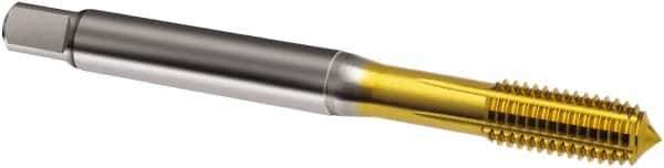 Guhring - M10x1.50 Metric 6HX D10/D11 Thread Limit Bottoming Thread Forming Tap - Cobalt, TiN Finish, 100mm OAL, Series 919 - Apex Tool & Supply