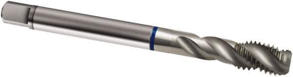 Guhring - M24x3.00 Metric 4 Flute 6H Modified Bottoming Spiral Flute Tap - Powdered Metal, Bright Finish, 160mm OAL, Right Hand Flute, Right Hand Thread, D7/D8, Series 910 - Apex Tool & Supply