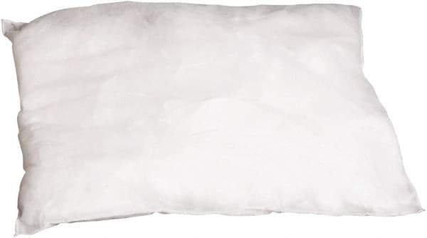 PRO-SAFE - 9 Inch Long x 9 Inch Wide x 2 Inch High, White Sorbent Pillow - 15 Gallon Capacity, Oil Only - Apex Tool & Supply