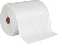 PRO-SAFE - 28 Gal Capacity per Package, Oil Only Roll - 150' Long x 19" Wide, White, Polypropylene - Apex Tool & Supply