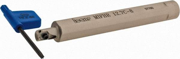 Iscar - MIFH, Internal, Right Hand, 0.492" Max Depth of Cut, Indexable Grooving Tool Holder - MI.R 10.., MI.R 8.. Insert Compatibility, 1/2" Shank Width, 4.03" OAL, Through Coolant - Apex Tool & Supply