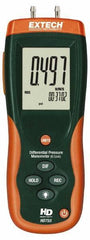 Extech - 2 Max psi, 0.3% FS% Accuracy, Differential Pressure Manometer - -1 to 0.5 Maximum PSI, -13.85 to 13.85 Inch Water Column - Apex Tool & Supply