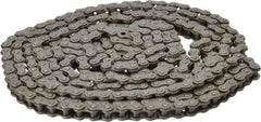 Browning - 3/8" Pitch, ANSI 35, Single Strand Roller Chain - Chain No. 35, 10 Ft. Long, 1/5" Roller Diam, 3/16" Roller Width - Apex Tool & Supply