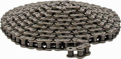 Browning - 1/2" Pitch, ANSI 40, Single Strand Roller Chain - Chain No. 40, 10 Ft. Long, 5/16" Roller Diam, 5/16" Roller Width - Apex Tool & Supply