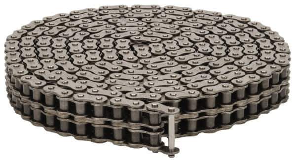 Browning - 1/2" Pitch, ANSI 40-2, Double Strand Roller Chain - Chain No. 40-2, 10 Ft. Long, 5/16" Roller Diam, 5/16" Roller Width - Apex Tool & Supply