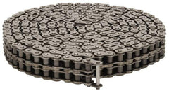 Browning - 1/2" Pitch, ANSI 40-2, Double Strand Roller Chain - Chain No. 40-2, 10 Ft. Long, 5/16" Roller Diam, 5/16" Roller Width - Apex Tool & Supply