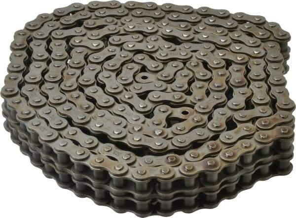 Browning - 5/8" Pitch, ANSI 50-2, Double Strand Roller Chain - Chain No. 50-2, 10 Ft. Long, 0.4" Roller Diam, 3/8" Roller Width - Apex Tool & Supply