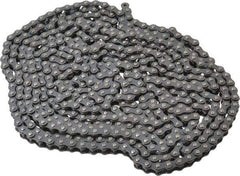 Browning - 1/4" Pitch, ANSI 25, Single Strand Roller Chain - Chain No. 25, 10 Ft. Long, 0.13" Roller Diam, 1/8" Roller Width - Apex Tool & Supply