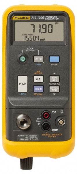 Fluke - 30 psi, Pressure Test Gauge and Calibrator - 0.001 psi, 0.1mbar Resolution - Apex Tool & Supply