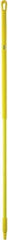 Vikan - 59 x 1-1/4" Fiberglass Squeegee Handle - European Threaded Connection, Yellow - Apex Tool & Supply