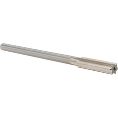 Alvord Polk - 0.4705" High Speed Steel 6 Flute Chucking Reamer - Straight Flute, 0.373" Straight Shank, 1-3/4" Flute Length, 7" OAL - Apex Tool & Supply