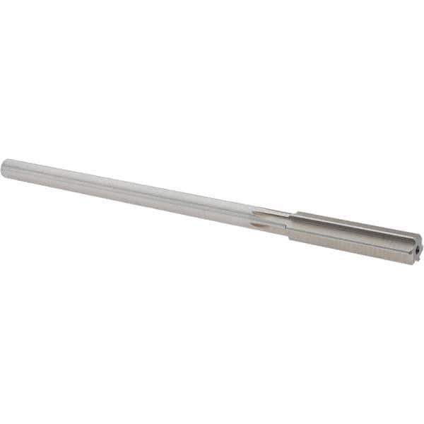 Alvord Polk - 0.392" High Speed Steel 6 Flute Chucking Reamer - Straight Flute, 0.3105" Straight Shank, 1-3/4" Flute Length, 7" OAL - Apex Tool & Supply