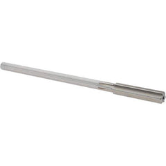 Alvord Polk - 0.392" High Speed Steel 6 Flute Chucking Reamer - Straight Flute, 0.3105" Straight Shank, 1-3/4" Flute Length, 7" OAL - Apex Tool & Supply