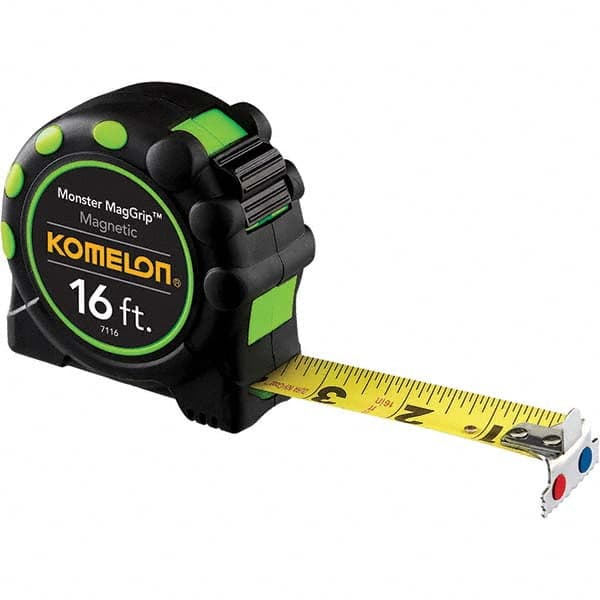 Komelon - 16' x 1" Yellow Blade Tape Measure - Apex Tool & Supply